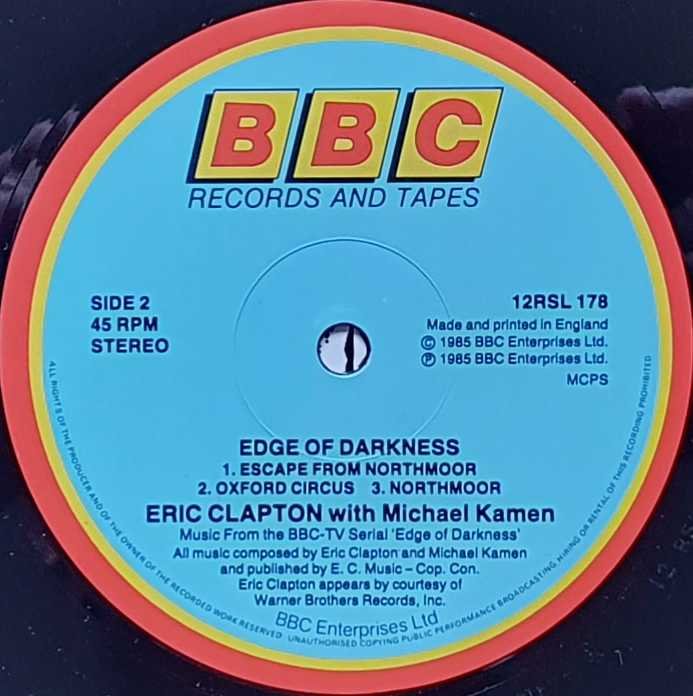 12 RSL 178 Edge of darkness Eric Clapton / Mike Kamen from the BBC records and Tapes library Label